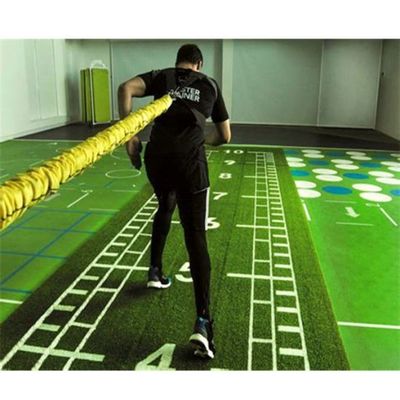 15mm podłogi fitness Gym Sztuczna trawa do siłowni Brązowa 3/16 cali Trwałe