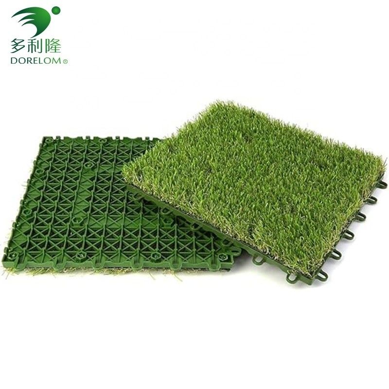 Komercyjny sztuczny trawnik z płytkami z wzajemnym połączeniem 3/8 cali gauge DIY Pet Lawn Mat